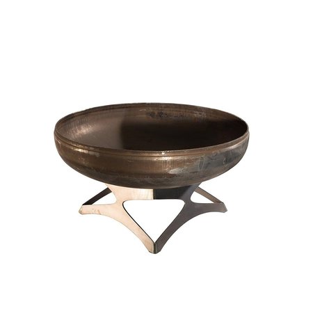 MARQUEE PROTECTION OF24LTYCB 24 dia Liberty Natural Steel Curved Base Fire Pit MA423263